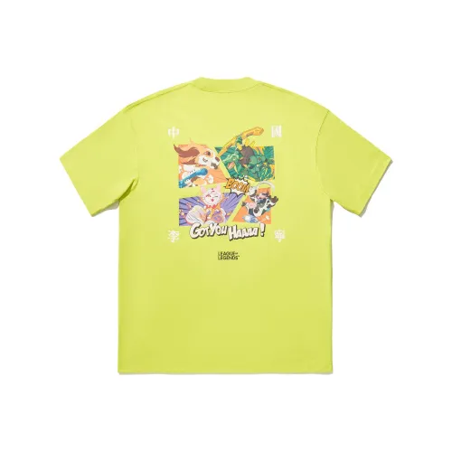 Подкладка x LEAGUE OF LEGENDS T-рубашка унисекс цвет сода зеленый