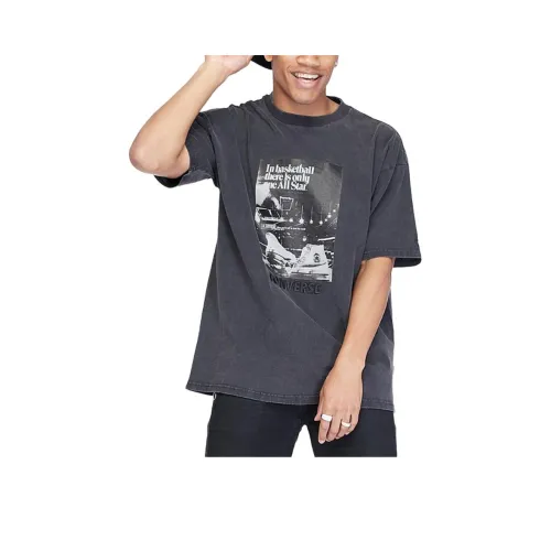 Converse CHUCK Washed Basketball T-Shirt Men's Black