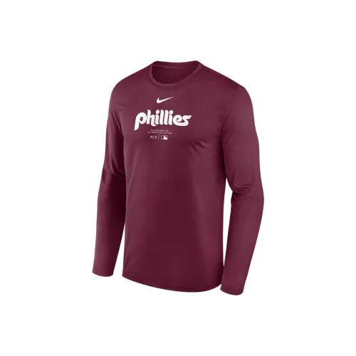 nike Philadelphia Phillies Аутентичная коллекция Practice T-рубашка мужская каштанового цвета