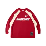 Длинный рукав [Веер Yang] Гоночный костюм в красном абрикосе