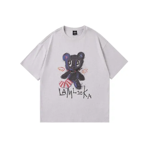 LAMLICKA T-рубашка унисекс серо-фиолетовая