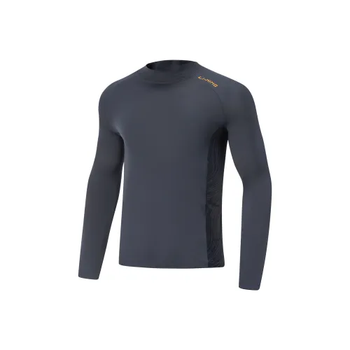 LINING Swimming Series T-Shirt Мужской Ink Water Серый Черный