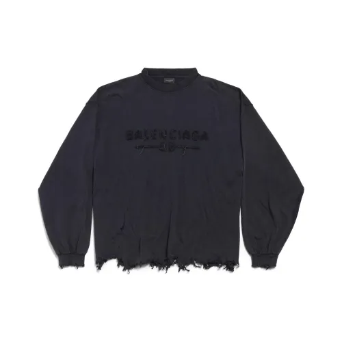 Balenciaga SS25 T-Shirt Regular Fit Unisex Dark Gray Баленсиага SS25 T-Shirt Стандартный крой Унисекс Темно-серый
