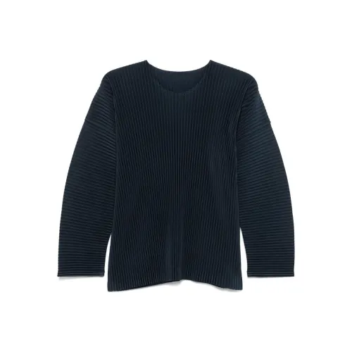 Homme Plissé Issey Miyake Рубашка Мужская Морской Синий