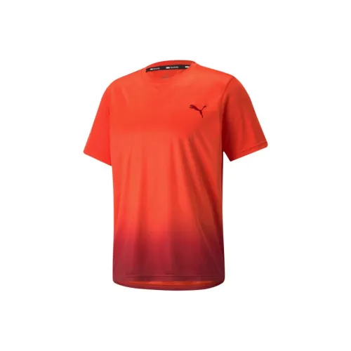 PUMA T-Shirt Мужской Градиент Оранжевый