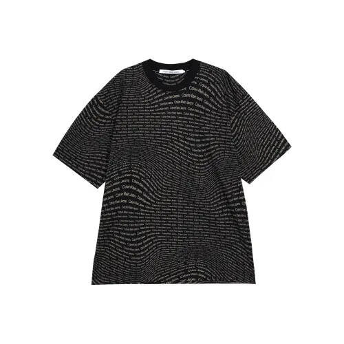 Calvin Klein T-Shirt Мужской Черный с Буквой