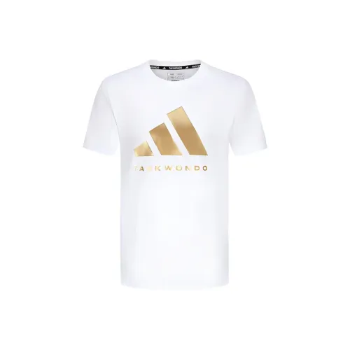 Adidas T-Shirt Unisex Белое Золото