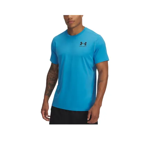 Under Armour HeatGear T-Shirt Мужской Aether Синий Черный
