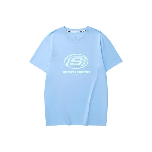 Skechers T-Shirt Унисекс Небесно-Синий