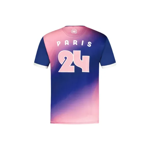 Le Coq Sportif T-Shirt Мужская Темно-синяя Гвоздика Розовая