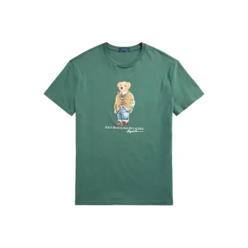 Polo Ralph Lauren T-Shirt Мужская Выстиранная Лесной Зеленый