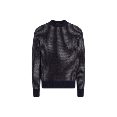 Ermenegildo Zegna Чернила Синий Мужской Кашемировые Свитера