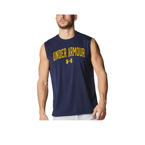 Under Armour Tech Топ Tank Мужской Морской Синий 410