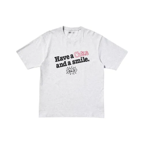 UNIQLO Keith Haring x COCA COLA Коллаборация Серый Унисекс Футболка