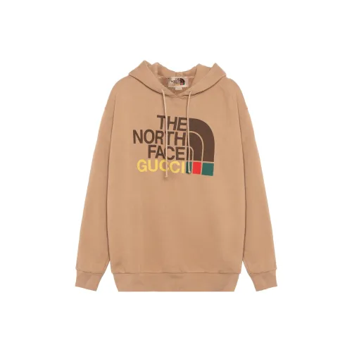 Gucci X The North Face Молочно-чайный бежевый унисекс свитшоты