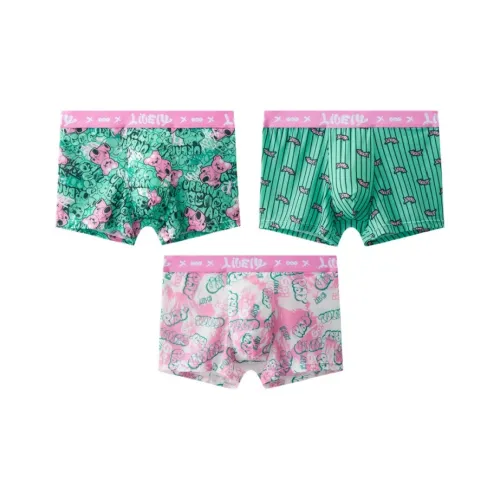 Qiao Ni Tong Трусы Мужские 3 упаковки Радость Розовый