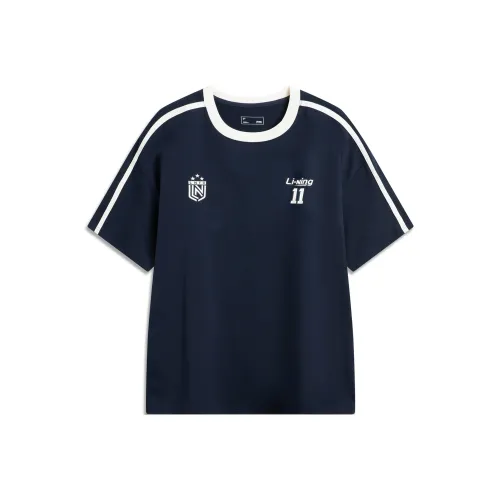 LINING Sports Life Collection Футболка Унисекс Темно-Морской Синий