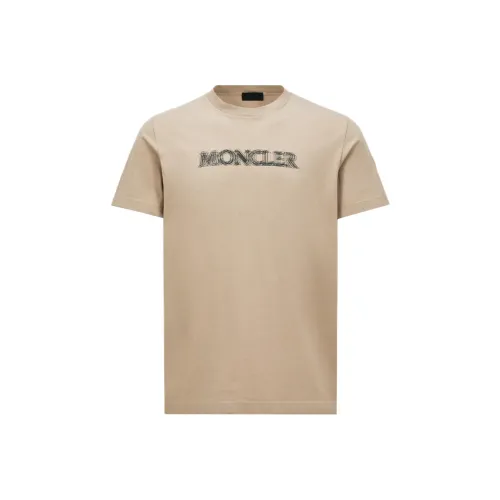 Moncler Светло-коричневые Мужские T-рубашки