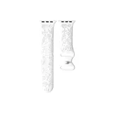 Белый [Розовый принт, двойная застежка на кнопке]