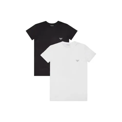 EMPORIO ARMANI 2 шт черный+белый мужские рубашки