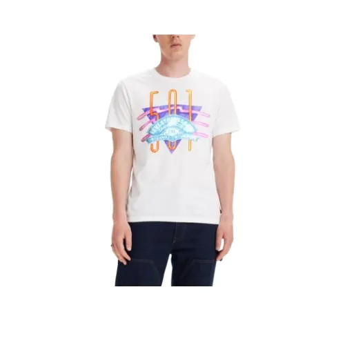Levis Белая Мужская T-Рубашка