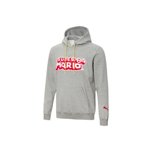 PUMA Супер Марио NINTENDO Толстовка Мужская Серого цвета