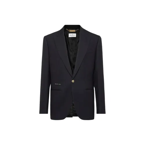 PHILIPP PLEIN SS25 Бизнес-костюм Пальто Мужской Полуночный Синий