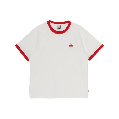 CHUMS T-Shirt Мужской Белый с Красным Edge