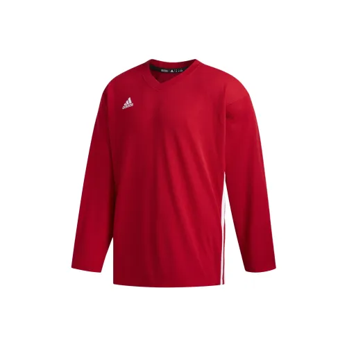 Adidas Команда Джерси T Рубашка Мужская Канадский Красный