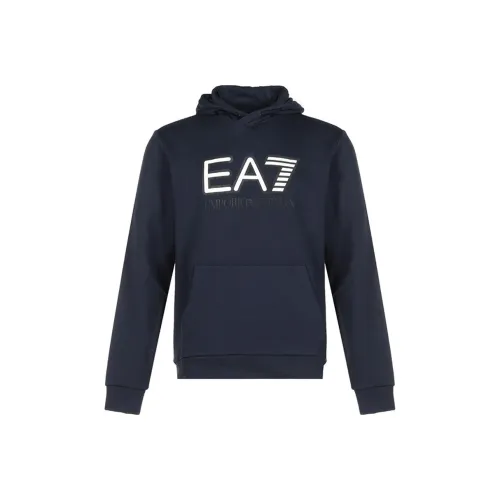 EMPORIO ARMANI Темно-синие мужские свитшоты