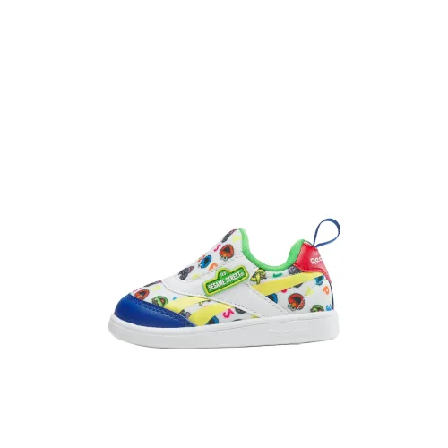 SESAME STREET x Reebok Club C Revenge Low Топ Обувь для малышей Белый Зеленый Желтый Infant And Toddler