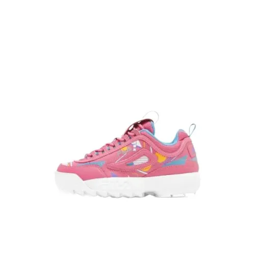 FILA Disruptor 2 Детские беговые кроссовки Низкий Топ Розовый Kids