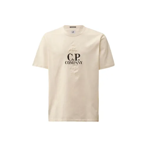 C.P.Company SS25 T-Shirt Мужской Марля Белый
