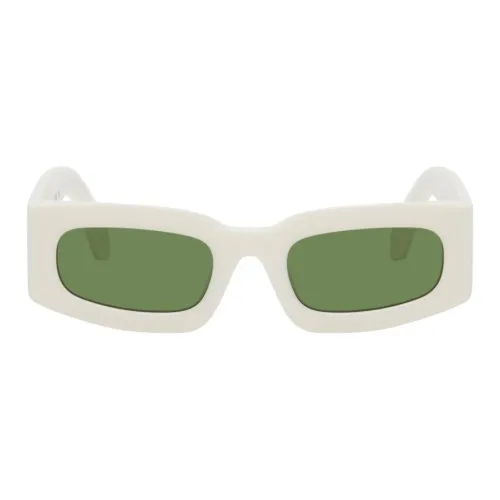 OFF Белый Ацетат Прямоугольные Солнцезащитные очки Унисекс Белый