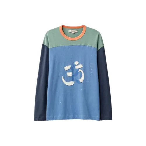 Piet Co-brand Выцветший Синий Мужская T-Рубашка
