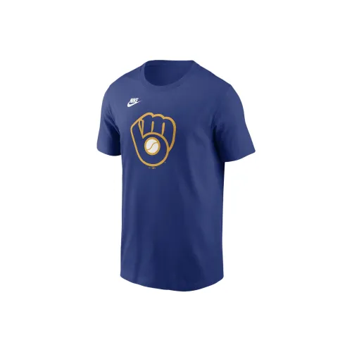 nike T-рубашка мужская королевский синий Milwaukee Brewers