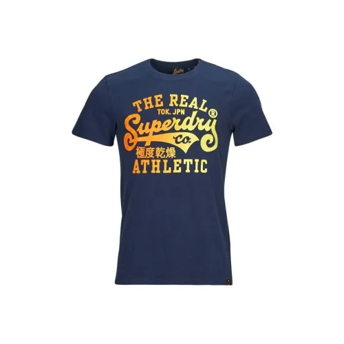 SUPERDRY T-Shirt Мужской Морской Синий