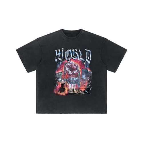 FAWENXIANGZI T-Shirt Унисекс Винтажный Черный