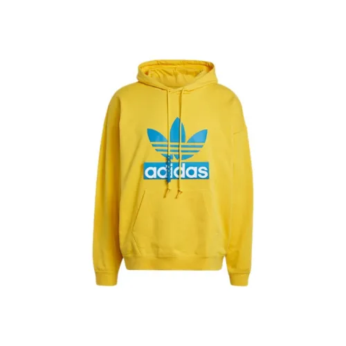 Adidas Originals BIG TREFOIL HOODIE Толстовка Мужская Солнечный Желтый