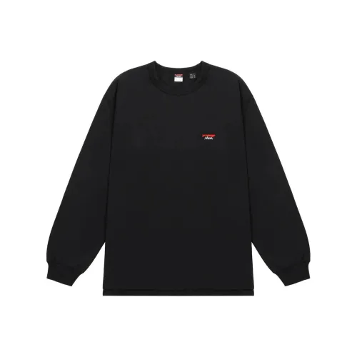NANGA FERRE Пряжа ECO Hybrid BOX LOGO Вышивка L S футболка Рубашка Мужская Черная