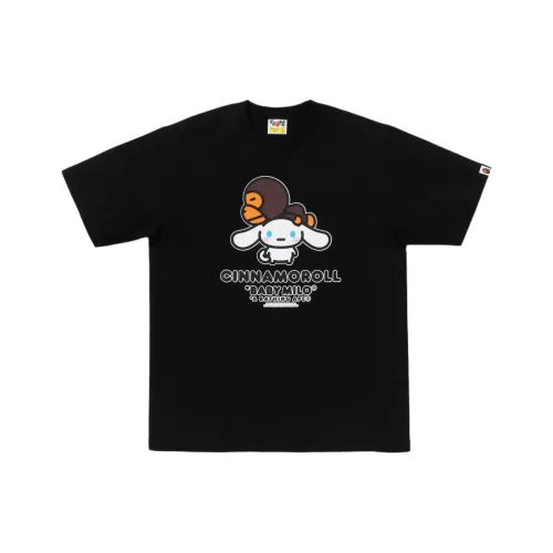 A BATHING APE Sanrio Co Branded Model T Shirt Unisex Black A BATHING APE Санрио Co Бренд Модель Рубашка Унисекс Черный