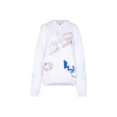 WE11DONE Белый Унисекс Свитшоты