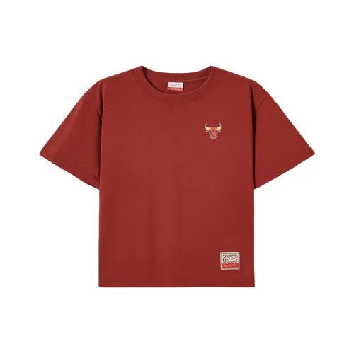 MITCHELL NESS X NBA SS25 Футболка Chicago Bulls Унисекс Темно-красный