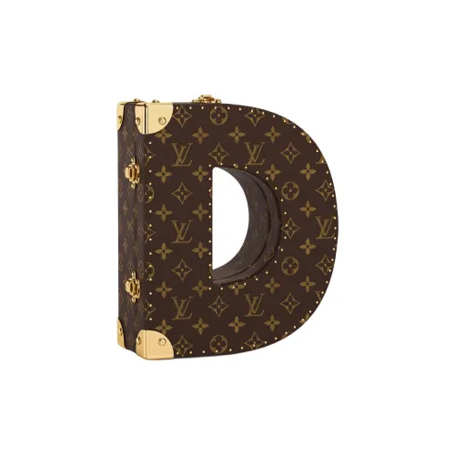 LOUIS VUITTON Основная часть Кожаная отделка Твердый Чехол Хранение Коробка Унисекс Коричневый