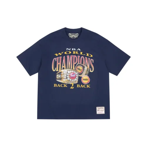 MITCHELL NESS Рукав с оборванным плечом T-рубашка Унисекс Морской синий Houston Rockets