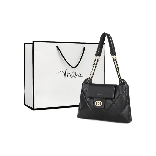 MILLIE'S Сумка через плечо из коровьей кожи и синтетической кожи женская черная