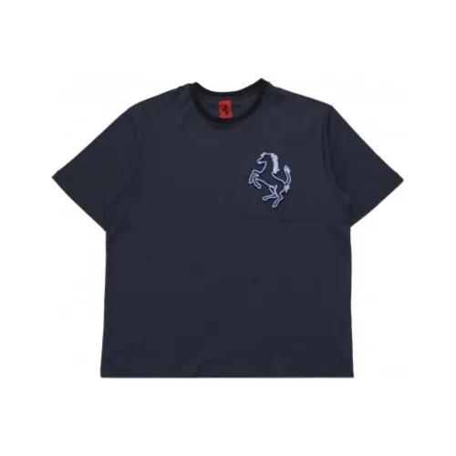 Ferrari Синий Мужская T-Рубашка