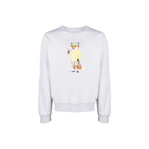 Maison Kitsune Светло-серый Мужской Свитшот