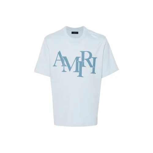 AMIRI T Рубашка Мужская Небесно-Голубая