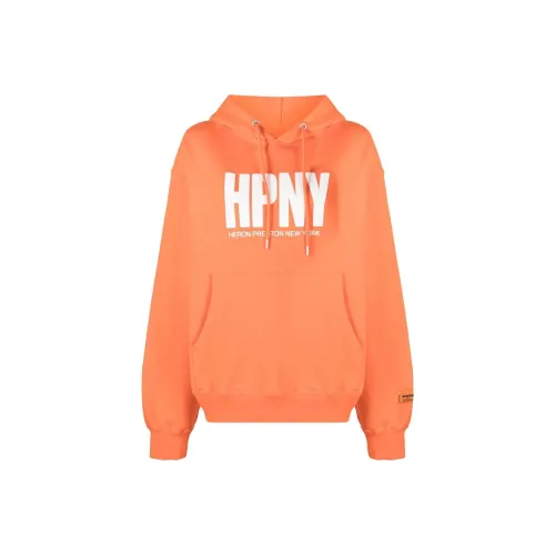 HERON PRESTON Orange Men's Sweatshirts